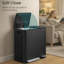 Ensemble de poubelles à double compartiment 13 + 5,3 gallons en acier inoxydable avec seaux intérieurs et sac poubelle-129397906