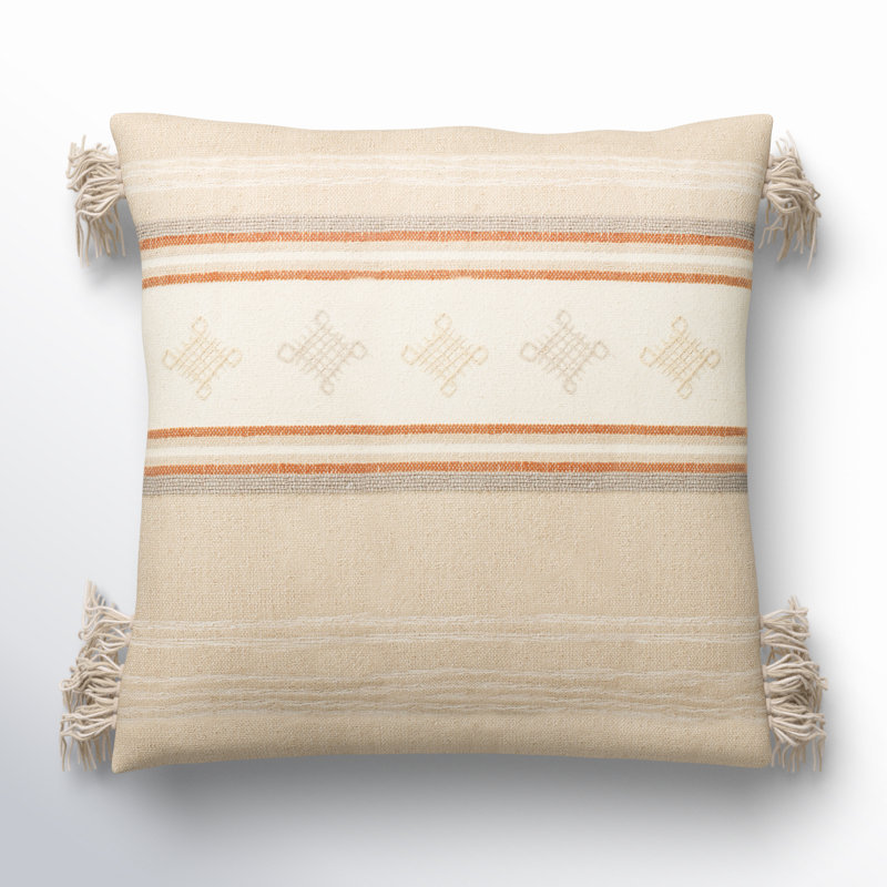 Fogel Cotton Blend / Polyester/Polyester Blend Throw Square Pillow, Pillow Cover Only - No Insert