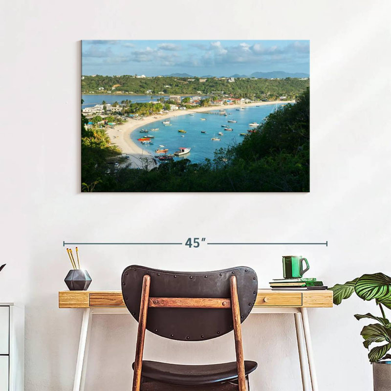 Busy Anguilla Bay, 26" H x 39" W