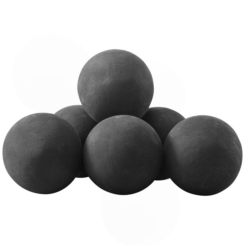 5 pouces 6 pièces boules de feu en céramique rondes pierres de lave réutilisables