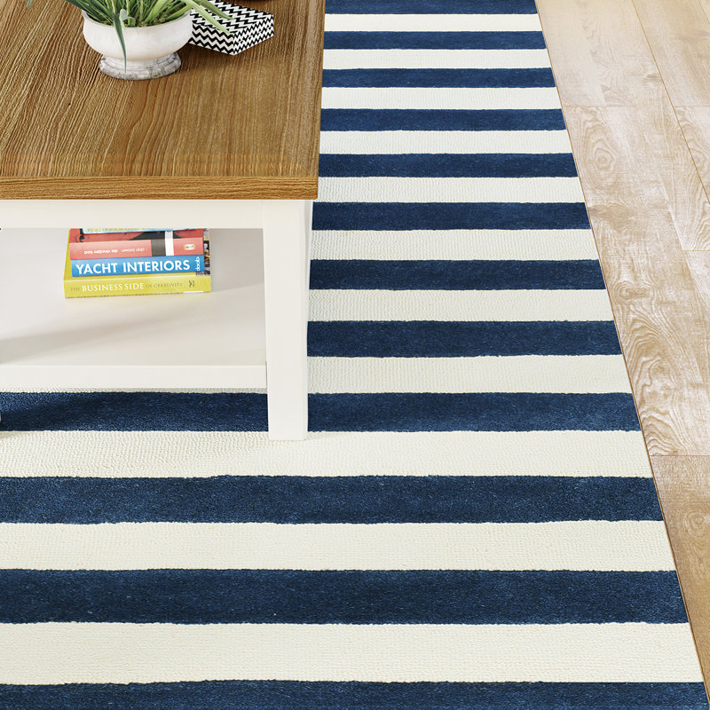 Abington Striped Wool Hand Tufted Area Rug, Rectangle 183 x 274 cm