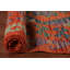 Tapis oriental en laine orange Kilim 9 x 11