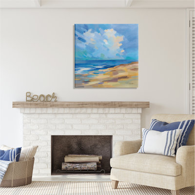 " Abstract Beach Painting " by Silvia Vassileva Painting Print