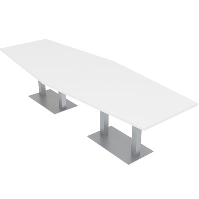Hexagon Conference Room Table Square Metal Base