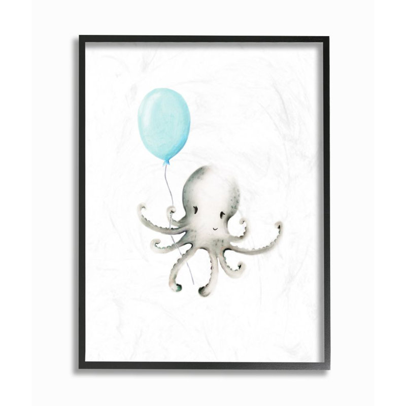 Dessin de bébé Hoopes, H 20 po x l 16 po x P 1,5 po, Giclée encadrée noir minuit
