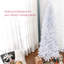 Crayon, arbre de Noël artificiel non éclairé, sapin de Noël mince avec branches réalistes, arbre d'Halloween avec 618 pointes, blanc-1254065260