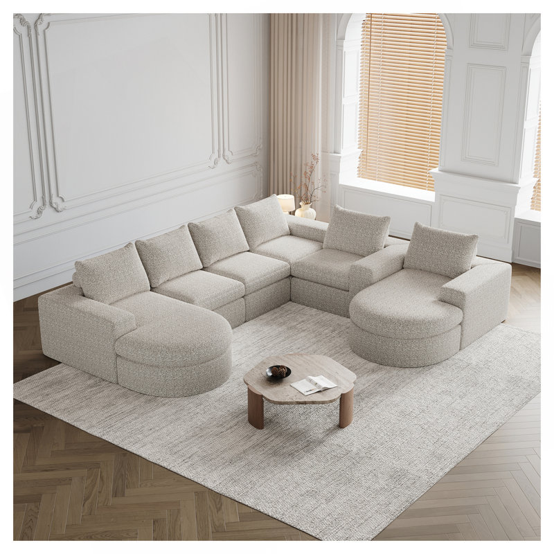 Canapé modulaire Chenille Cloud, Chenille beige