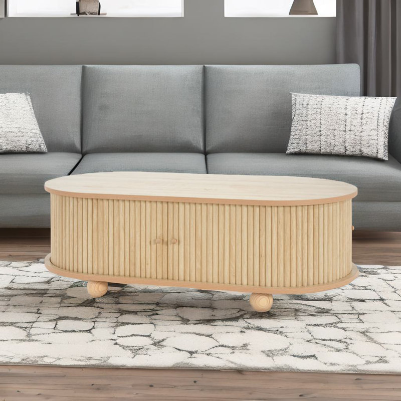 Table d'appoint ovale avec rangement