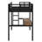 Metal Loft Bed With Power Outlet And LED Lighted, Space-Saving