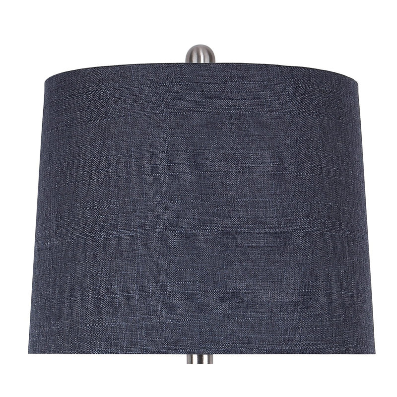 Ensemble de lampes de table 27,5 "Atterberry, Nickel brossé, Bleu marine