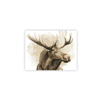 Art mural 24 po x 18 po Bull Moose
