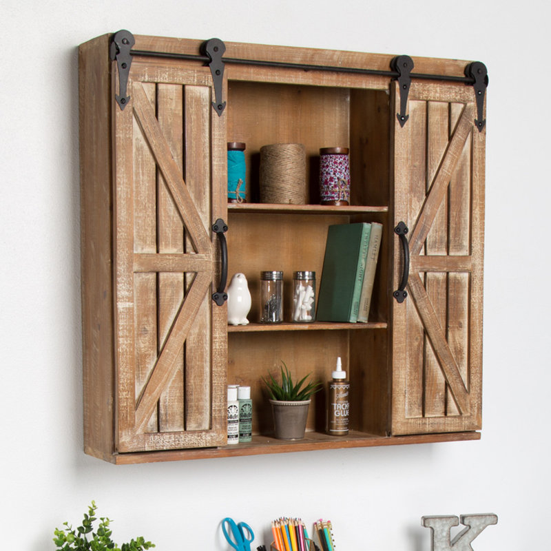 Armoire d'appoint Dayanah à 2 portes, Brun rustique
