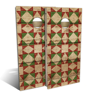 Red Christmas Cornhole Board Set | Includes (2) Boards, (8) Bags & Optional Accessories