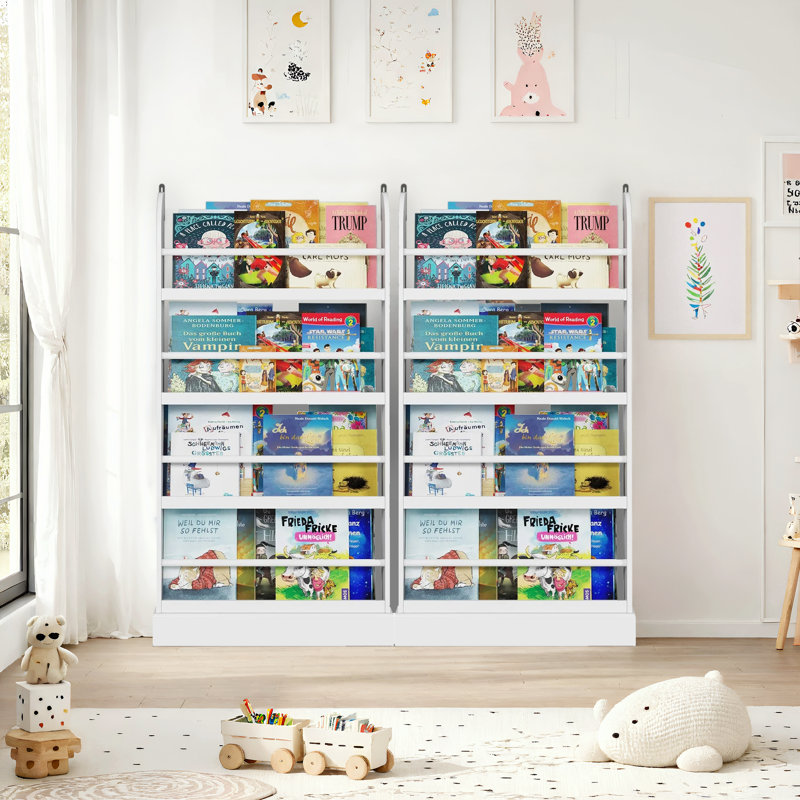 Bockiaro 43.3" H Wood Storage Bookcase Set (Set of 2)