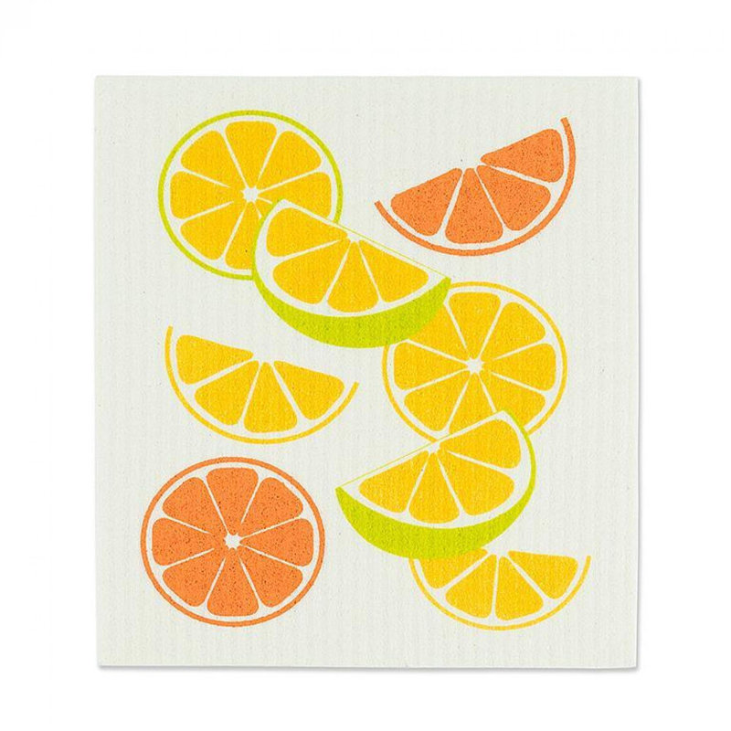 Set Of 2 Citrus Slices Dishcloth