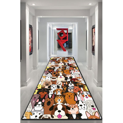 Luxurious Hall Carpet, 31.5 x 59.1 inches | 100% Polyester, 1000 g/m², 0.2 in Pile Height, Non-Slip Dot Underside | Machine Washable, Easy Care, Elegant Digital Print Design for Home Decor & Entryways