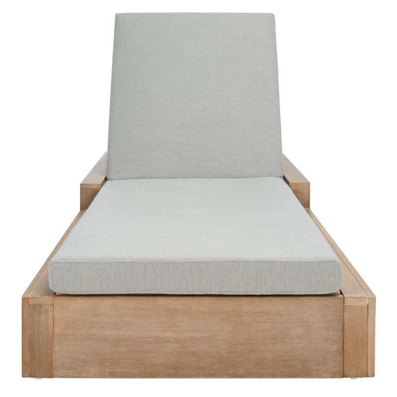 LANAI WOOD CHAISE LOUNGE CHAIR, Gray