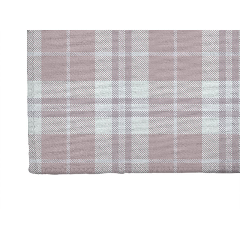 Tapis de bureau léger Tartan Block, L 3 pi x L 2 pi, Rose