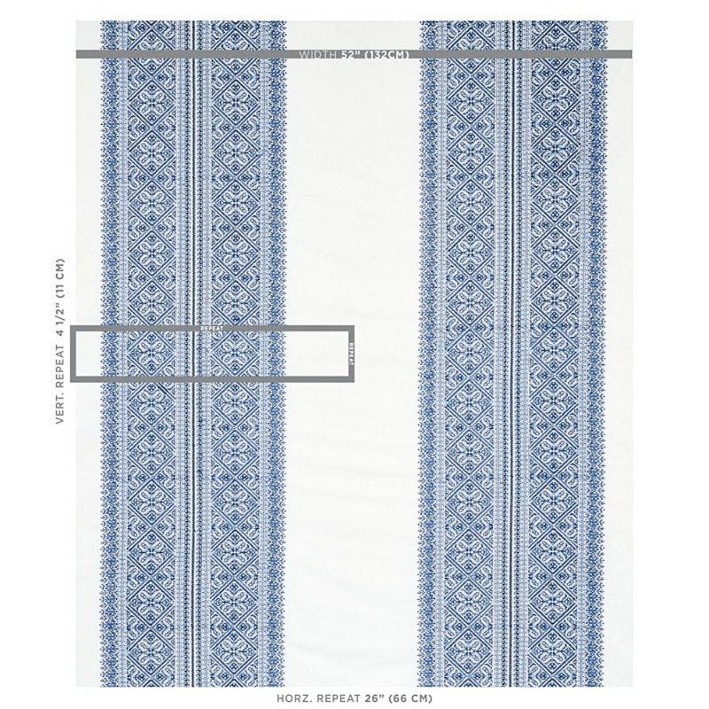 Tissu de broderie Toledo, Bleu marine