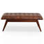 Banc en cuir brun clair Maja