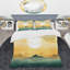 Ensemble de housse de couette vert et jaune-101240554