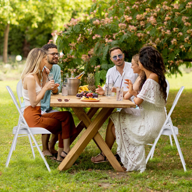 Ensemble de 6 chaises pliantes rembourrées en cuir PU d'une capacité de 330 lb, sièges ergonomiques pliables à structure en acier pour la salle à manger, le bureau et les événements