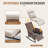 Arcturus Patio Recliner Rocking Chair With Adjustable Backrest & Footrest, All-Weather Outdoor Chaise Lounge Chair Set Of 2 With Side Table-2024510087