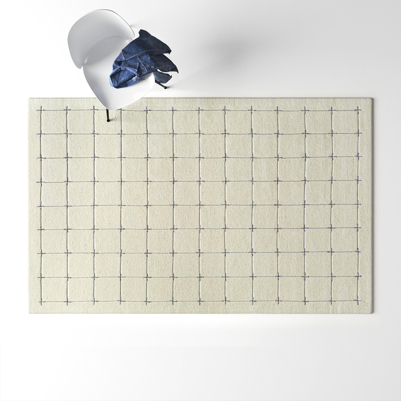Mallory Gray Hand Tufted Area Rug, Rectangle 8' x 10'