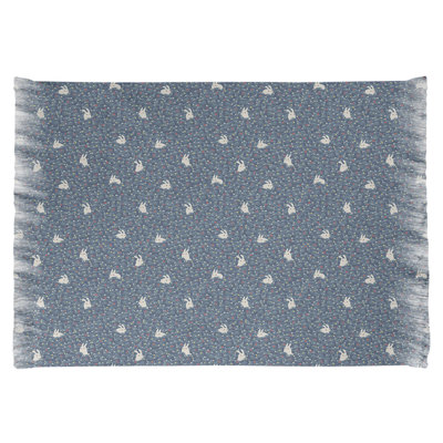 Tapis bleu à motif de lapin Mcguigan