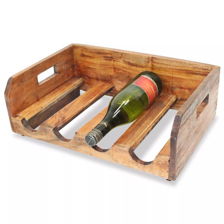Reclaimed Wood Wine Rack- Single Wine Bottle - With