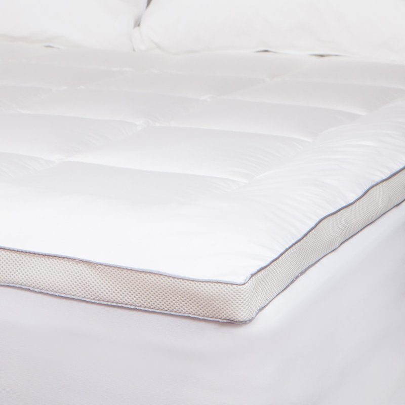 Twin White Down Alternative Thermoregulating Mattress Pad
