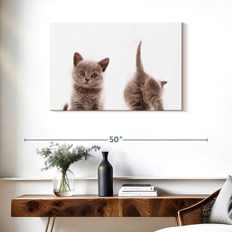 Crowle Kitten Front And Back Portrait, 24" H x 36" W