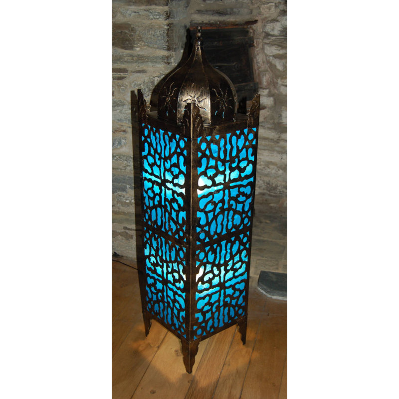 Etrella 100cm Column Floor Lamp, Blue