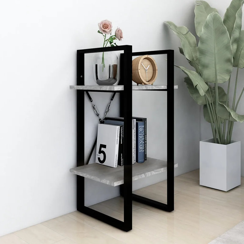 Keesler 70cm H Standard Bookcase, 70cm H x 40cm W x 30cm D, Grey