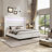 
Gerasim King White 60" Tall Faux-Fur Wingback Bed with LED Lights and USB Charging-1316539960-1316539966