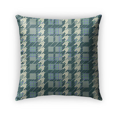 Green Tones Cotton Blend Outdoor Reversible Throw Pillow