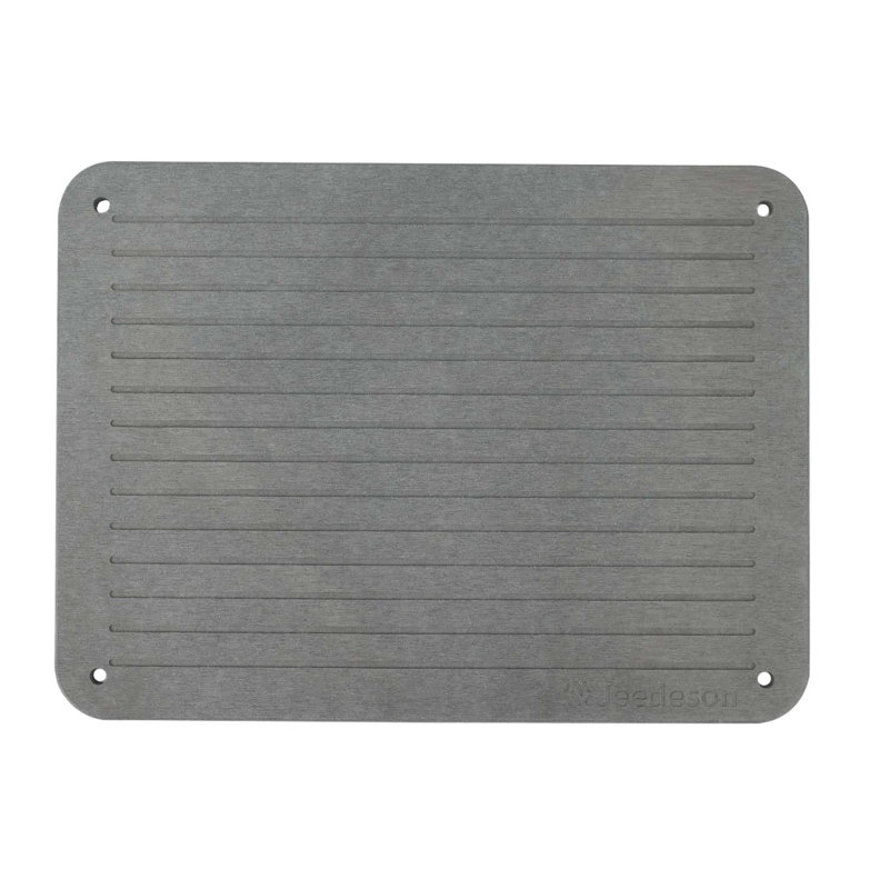 15.75 In. X 11.81 In. Gray Diatomaceous Stone Dish Drying Mat, Stone Mat With 4 Non-Slip Legs For Plants And Kitchen