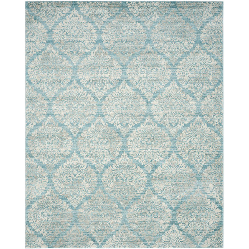 Alondria Performance Geometric Rug, Rectangle 6'7" x 9'