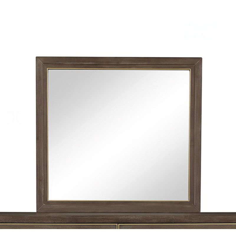 Miroir, aucun assemblage requis, finition noyer sablé