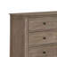 Commode double en bois massif à 6 tiroirs 47,63 po Melgoza