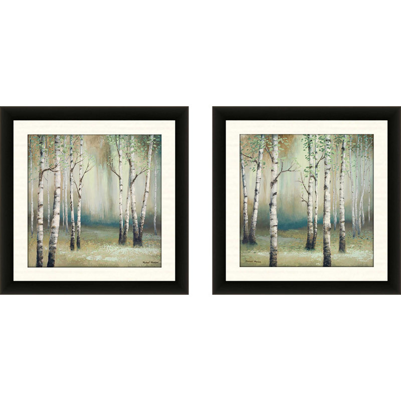Fin septembre «Birch I», impression sous verre