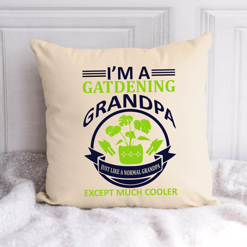 Citation amusante «Garden Lover» 852 - Coussin décoratif inclus, H 16 po x l 16 po