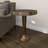 Beardall Aluminum Accent Table with Hammered Design-1490597057
