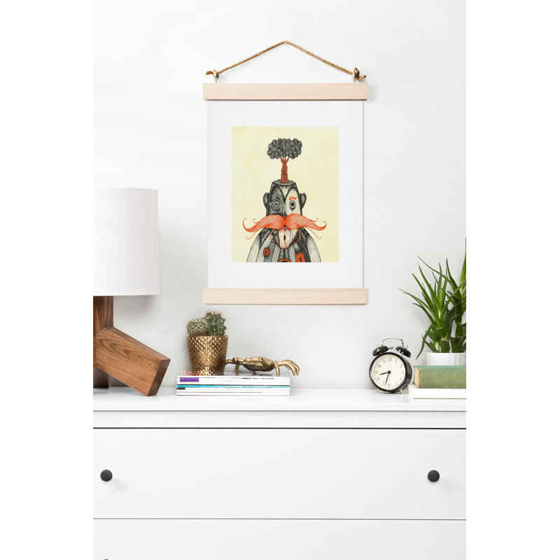 Impression d’art graphique sur papier « the immortel doctor », H 14 po x l 11 po