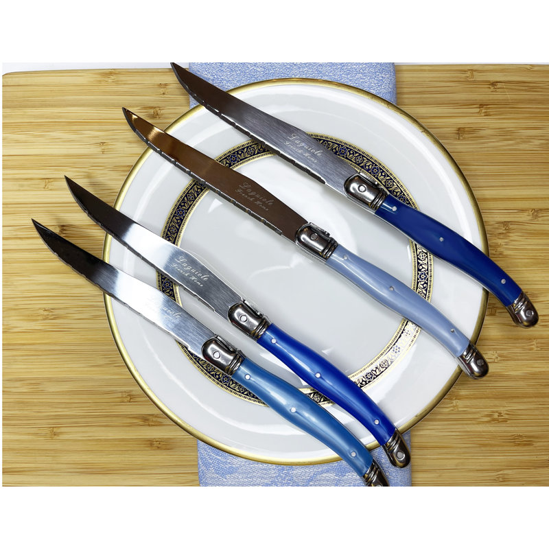Laguiole Steak Knife Set, Blue