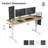 Electric Standing Desk Adjustable Height Sit Stand Home Office Desk With Splice Board-1152882010-1152882009