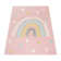 Kids Rug With Rainbow And Hearts For Nursery In Pastel Colors