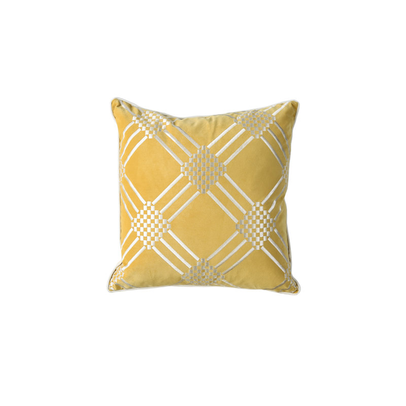 Housse de coussin carré et insert, Argenté/doré