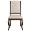 Chaise de salle à manger crème et antique à dossier capitonné Java (ensemble de 2)