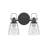 Easton Two-Light Bath Vanity Fixture w/ Clear Seedy Glass Shades-60647188